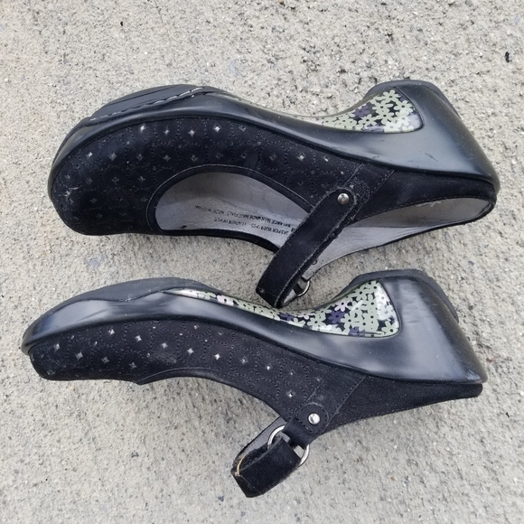 J41 Vintage retro clog shoes - Picture 2 of 3